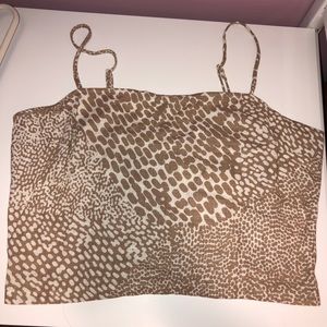 Animal Printed Cropped Cami